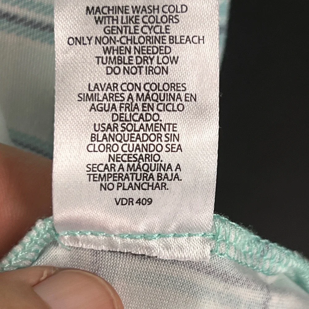 Eddie Bauer Womens Sleepwear Tank Top Blue White Plaid V-Neck Small VDR 409